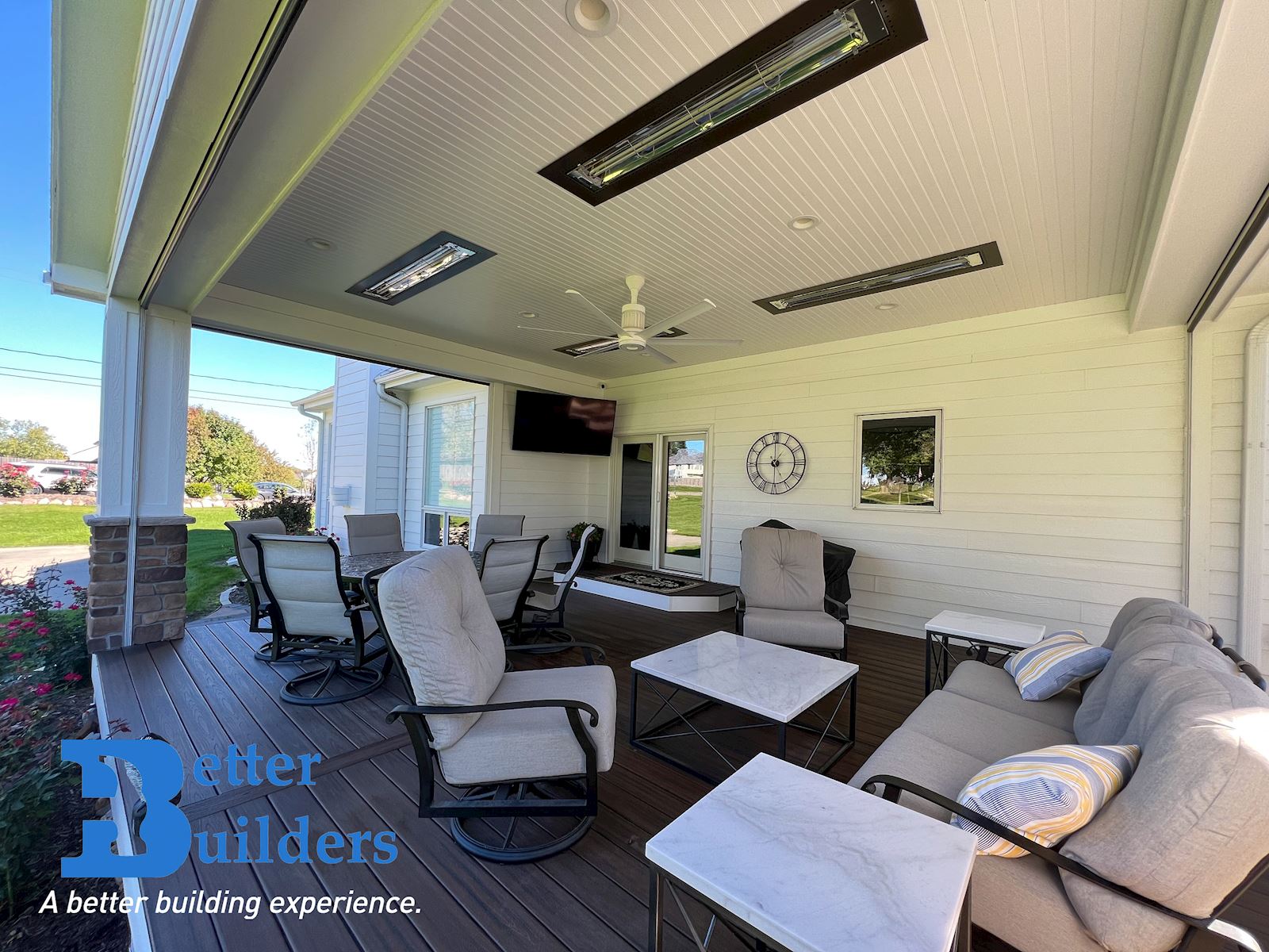 Covered Deck, PVC Composite Deck and Outdoor Living in Waukee Iowa